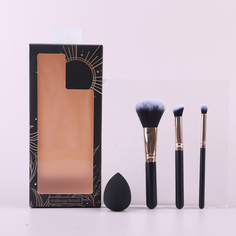 Essential makeup brushes set add powderpuff